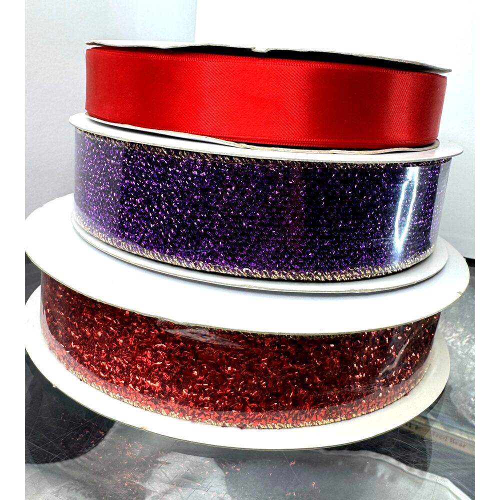 Yards and Yards of 1" Wide Ribbon from Macy's Store Closeout 2020 Asst Colors